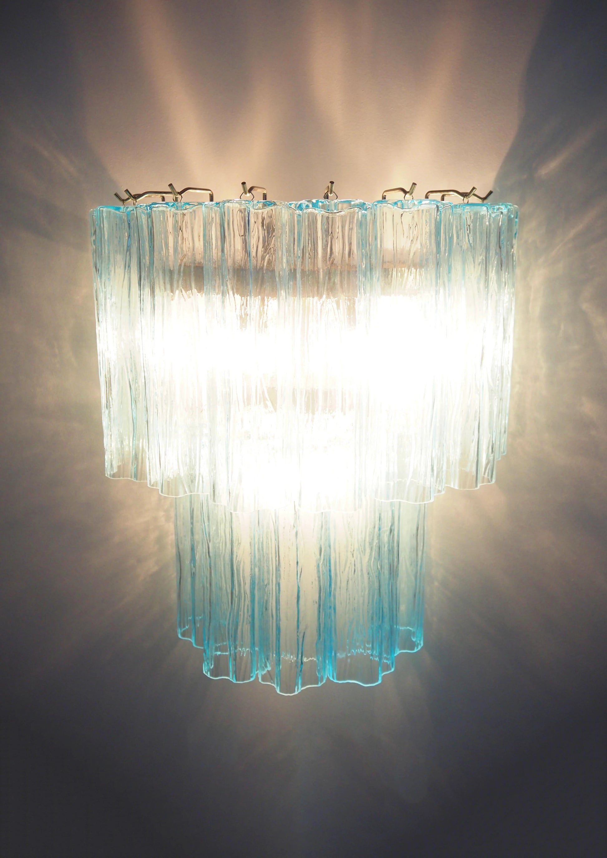 Blue Murano Glass Tube Wall Sconces - Nuvé