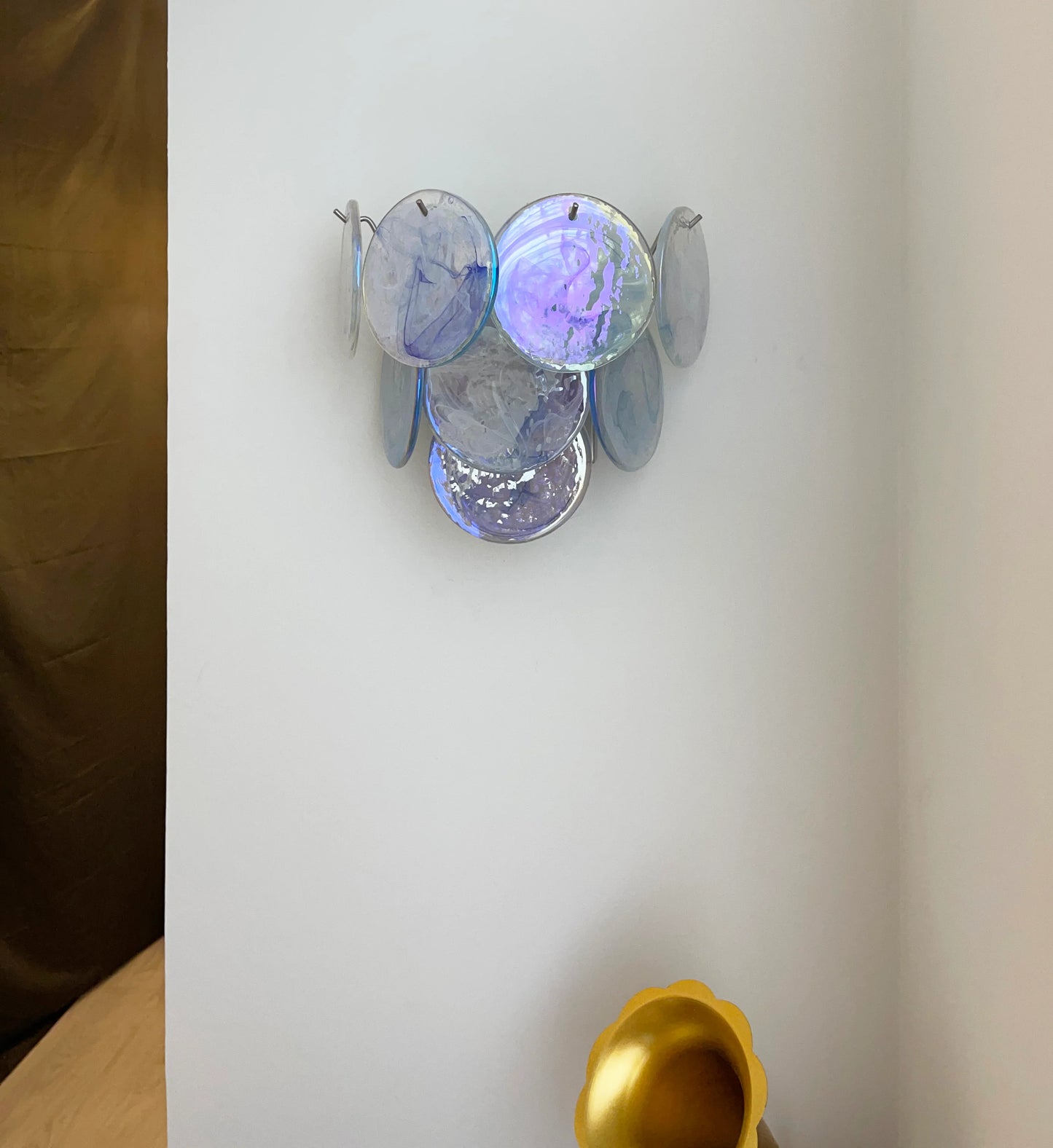 Blue Vintage Murano Glass Wall Lamp - Nuvé