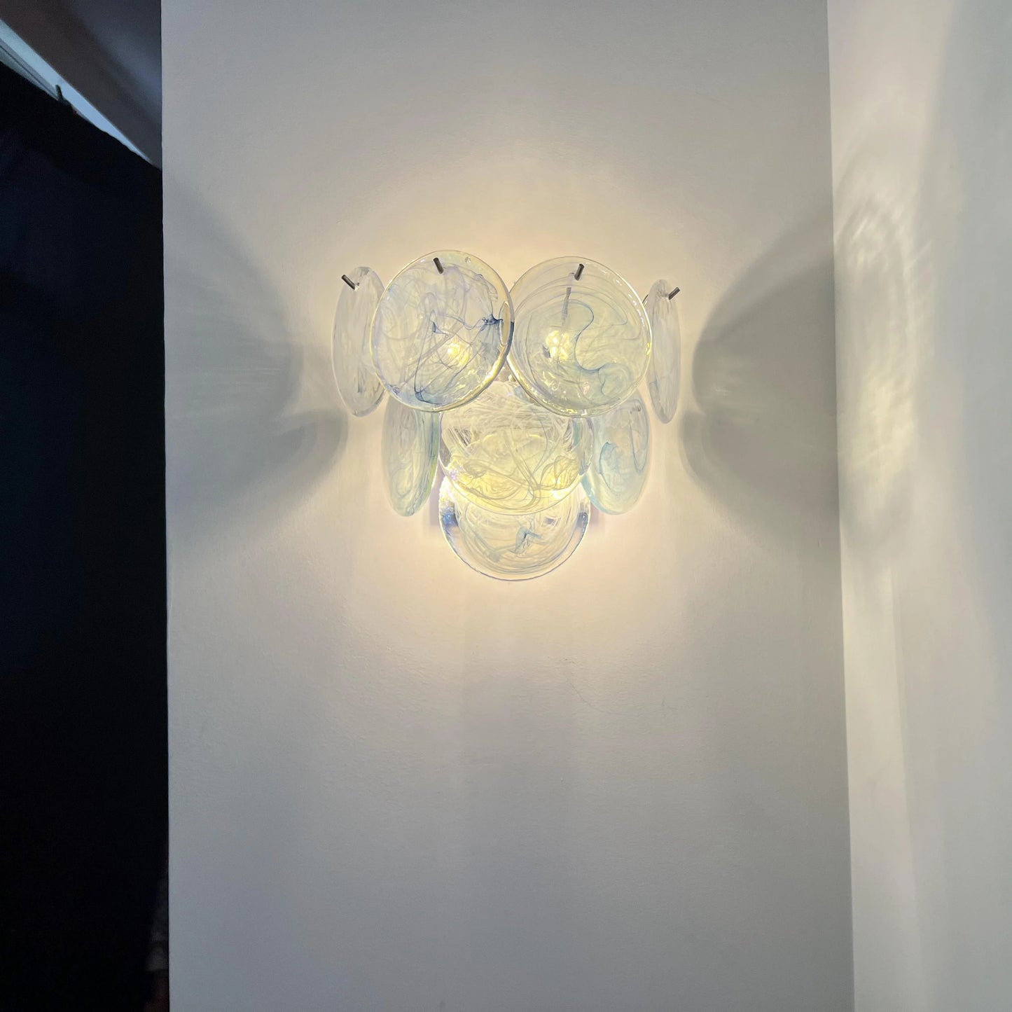Blue Vintage Murano Glass Wall Lamp - Nuvé