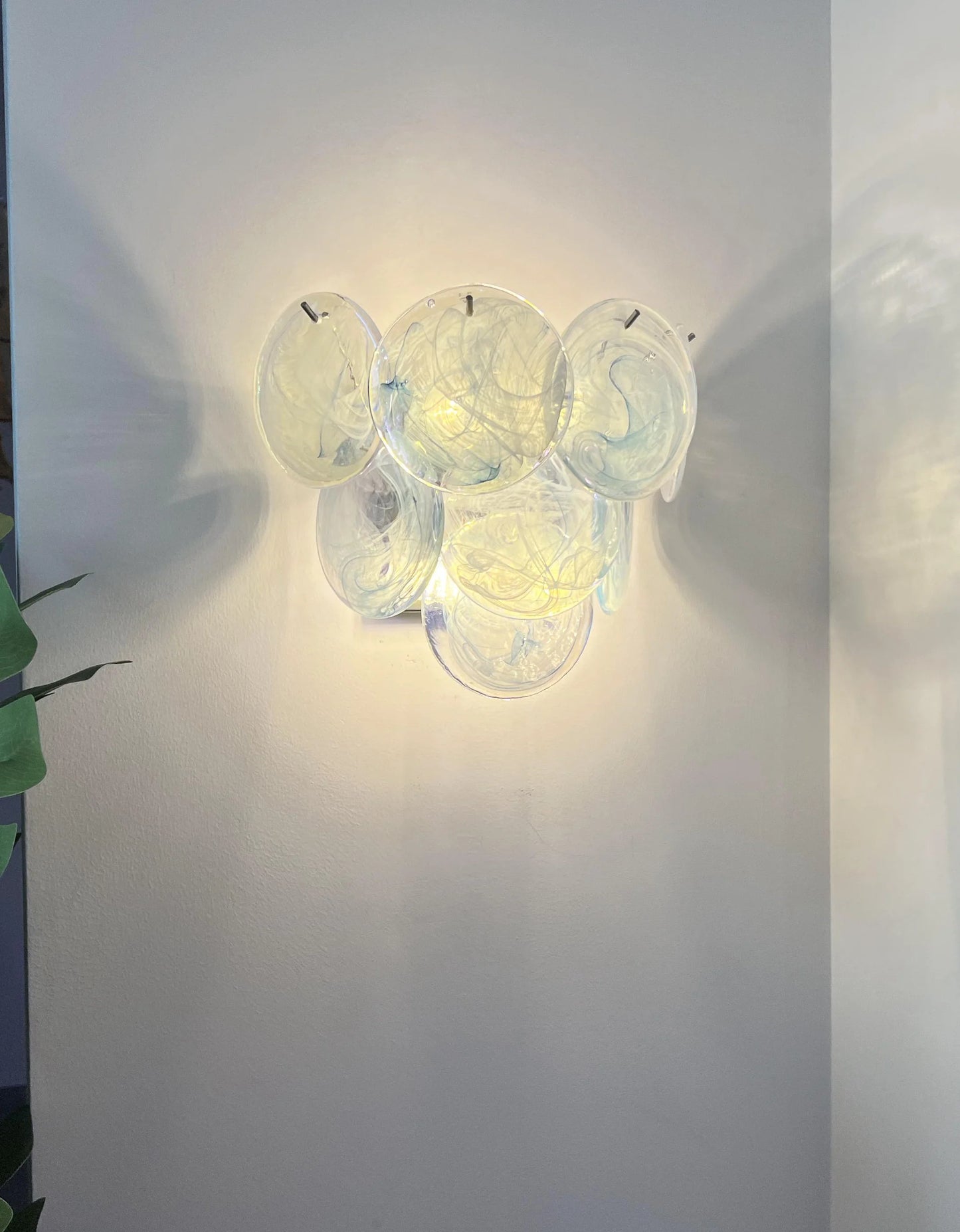 Blue Vintage Murano Glass Wall Lamp - Nuvé