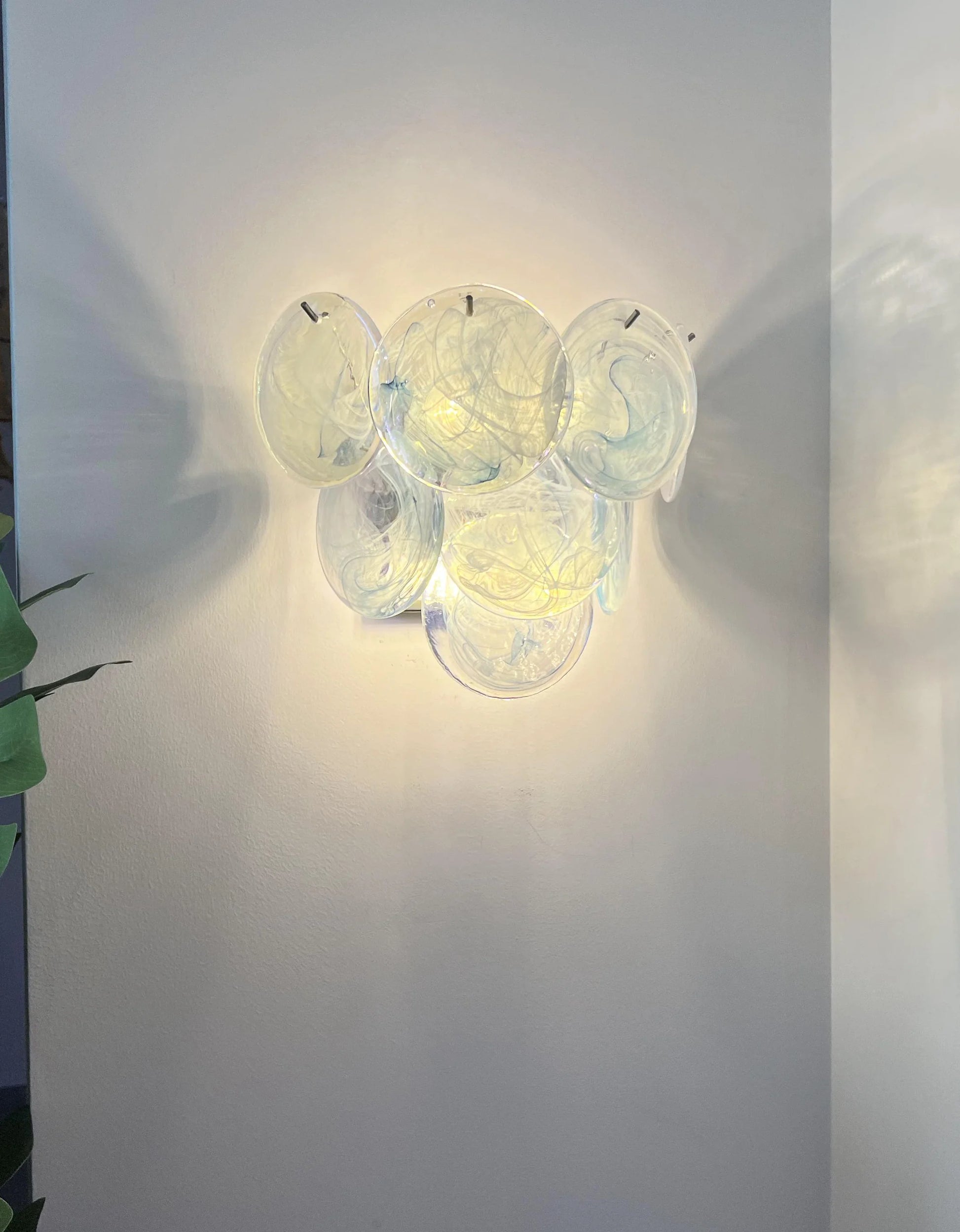 Blue Vintage Murano Glass Wall Lamp - Nuvé