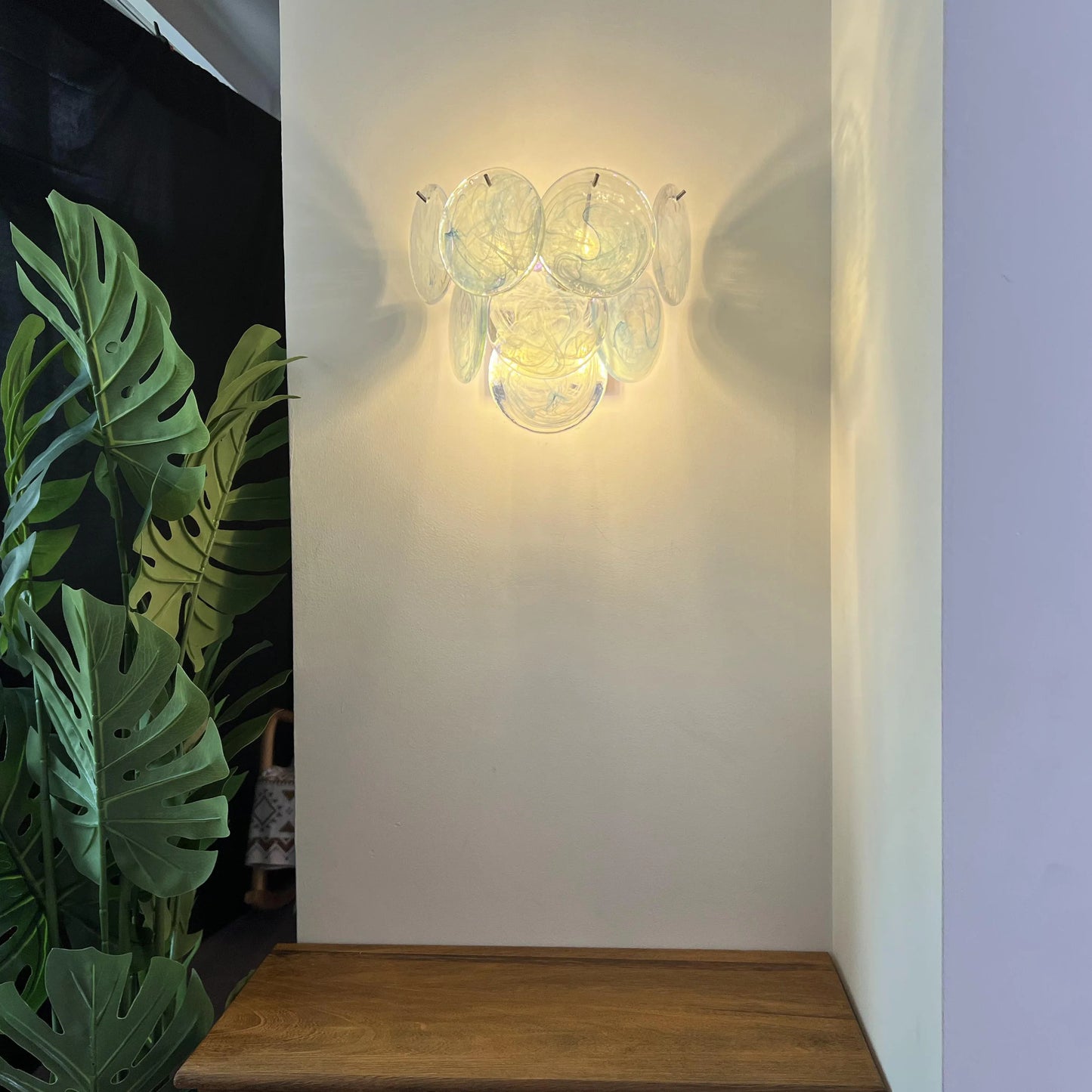 Blue Vintage Murano Glass Wall Lamp - Nuvé