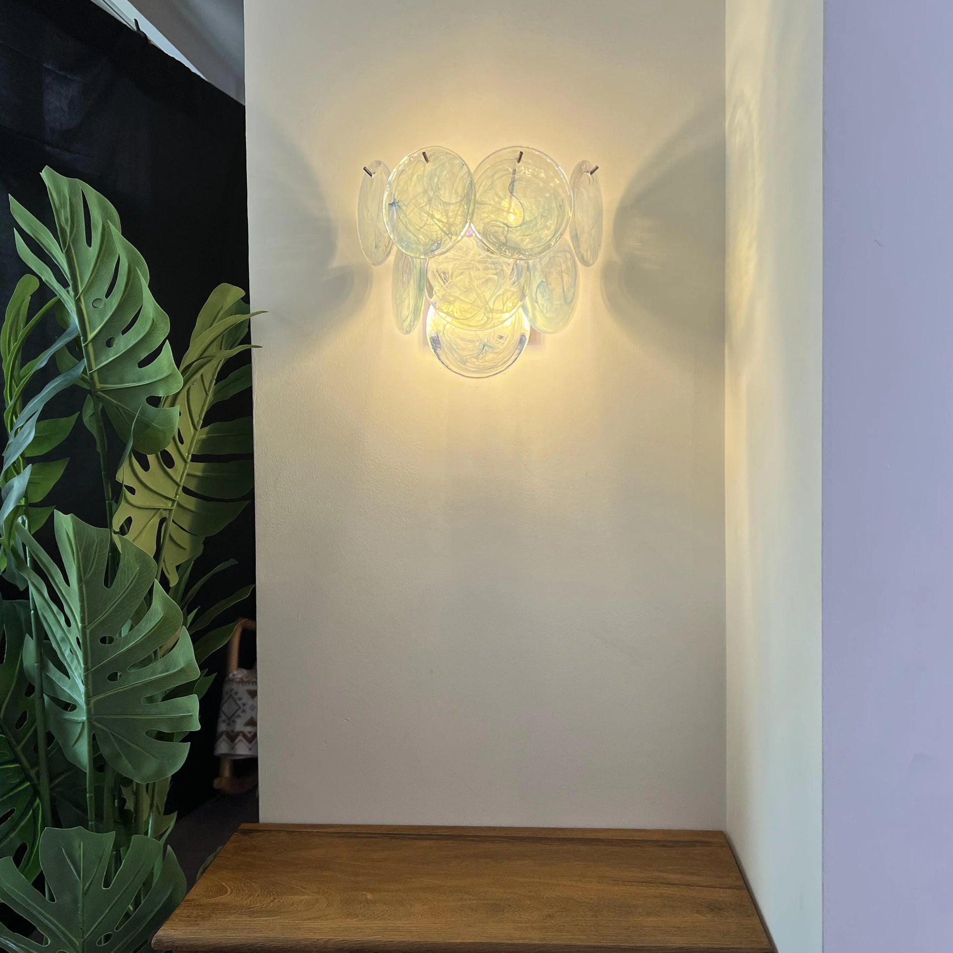 Blue Vintage Murano Glass Wall Lamp - Nuvé