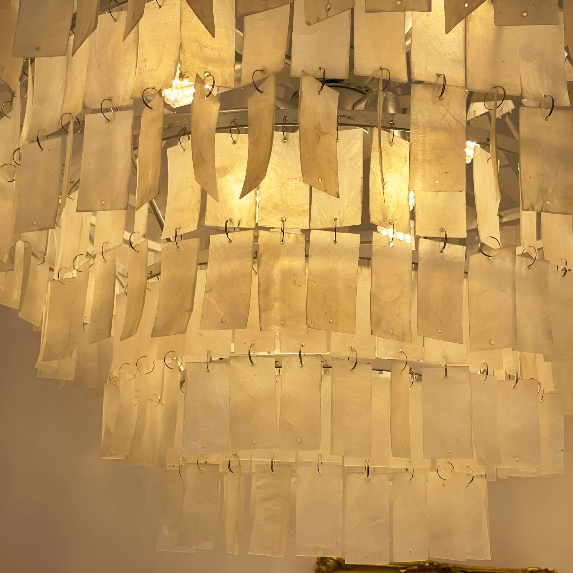 Boho Tiered Capiz Chandelier - Nuvé
