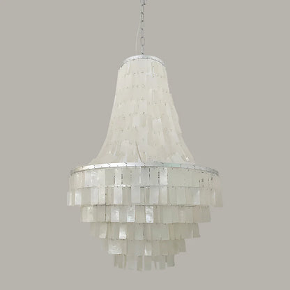 Boho Tiered Capiz Chandelier - Nuvé