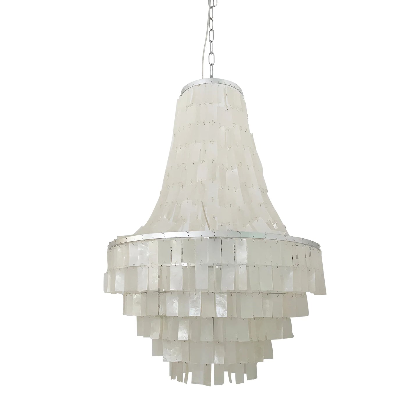 Boho Tiered Capiz Chandelier - Nuvé