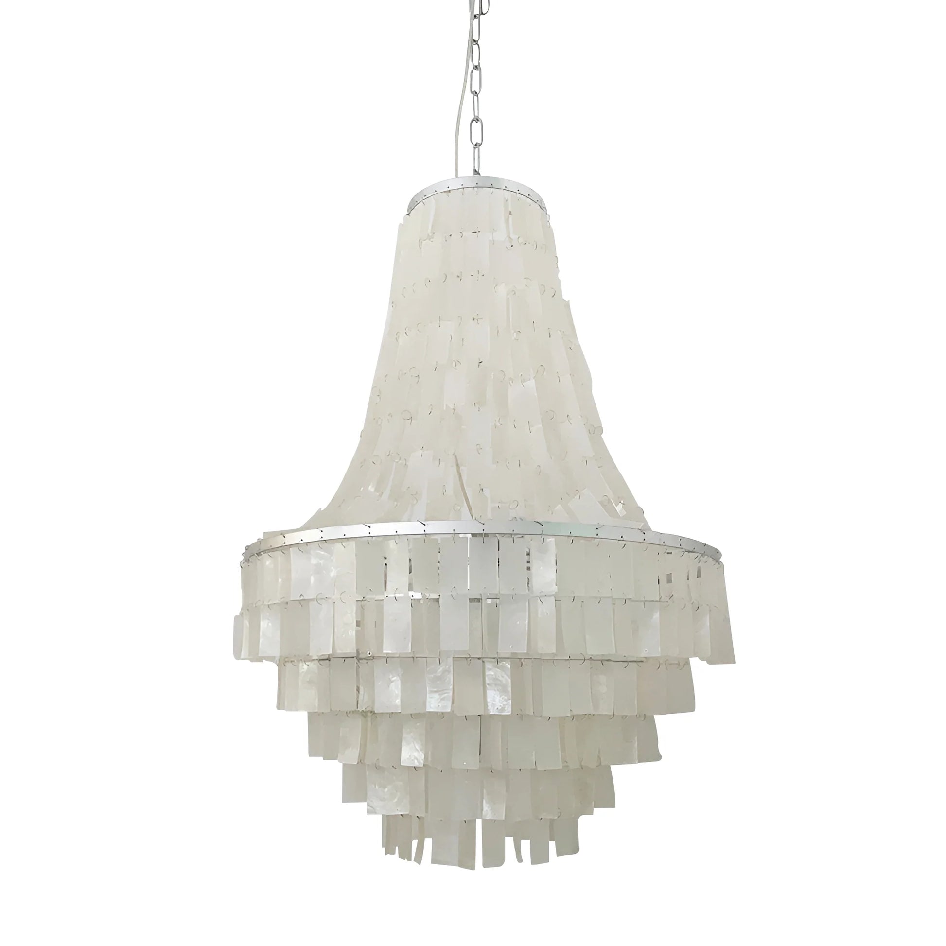 Boho Tiered Capiz Chandelier - Nuvé