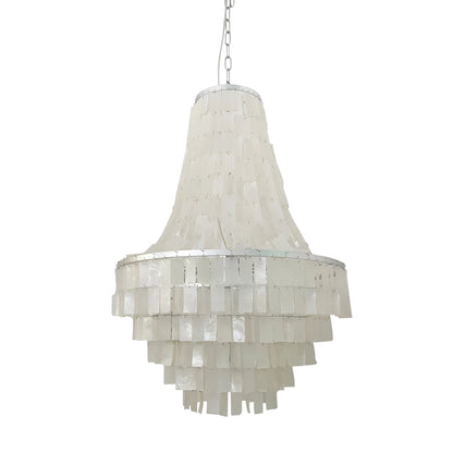 Boho Tiered Capiz Chandelier - Nuvé