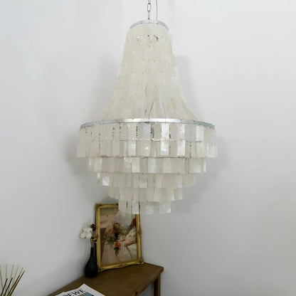 Boho Tiered Capiz Chandelier - Nuvé