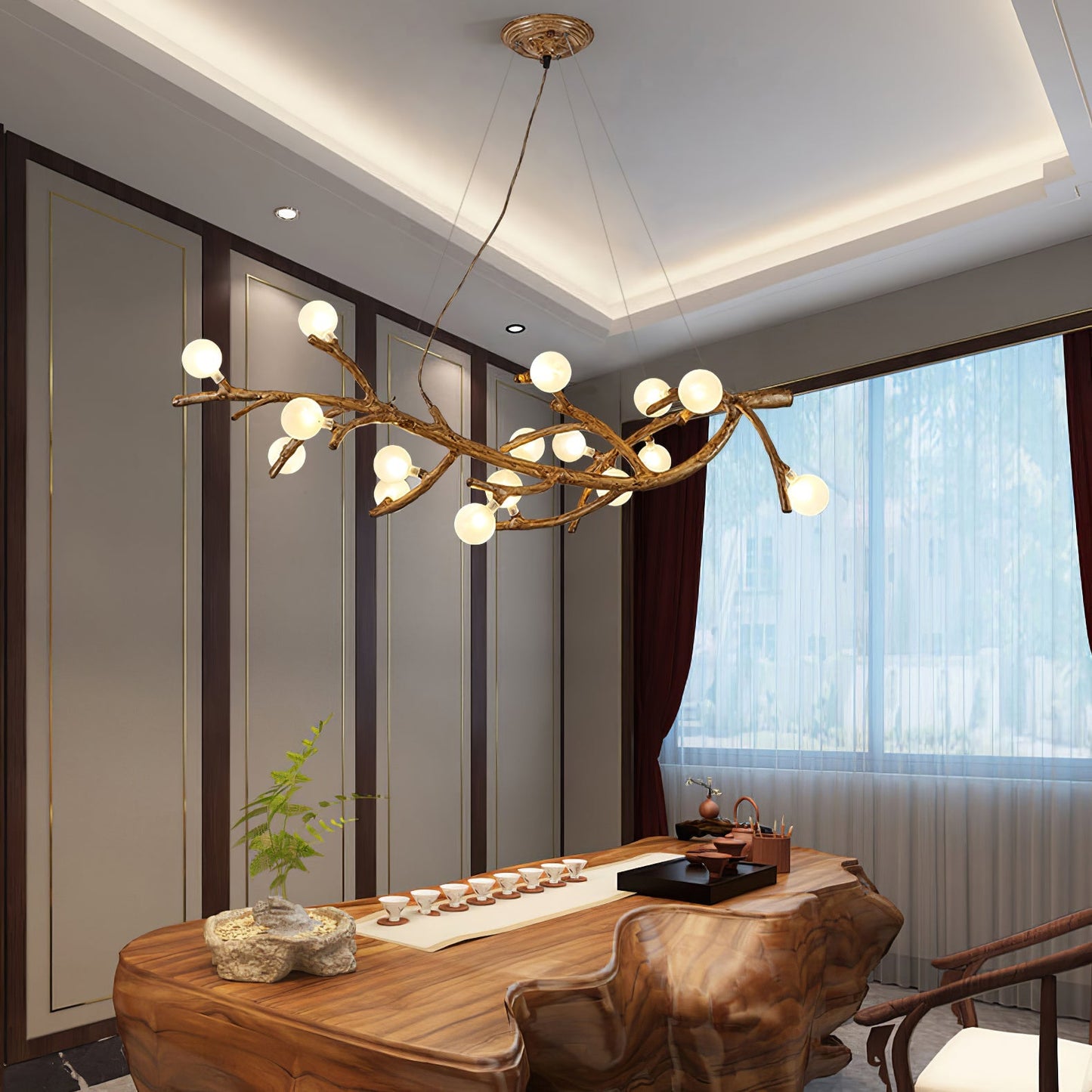 Boho Tree Branch Chandelier - Nuvé