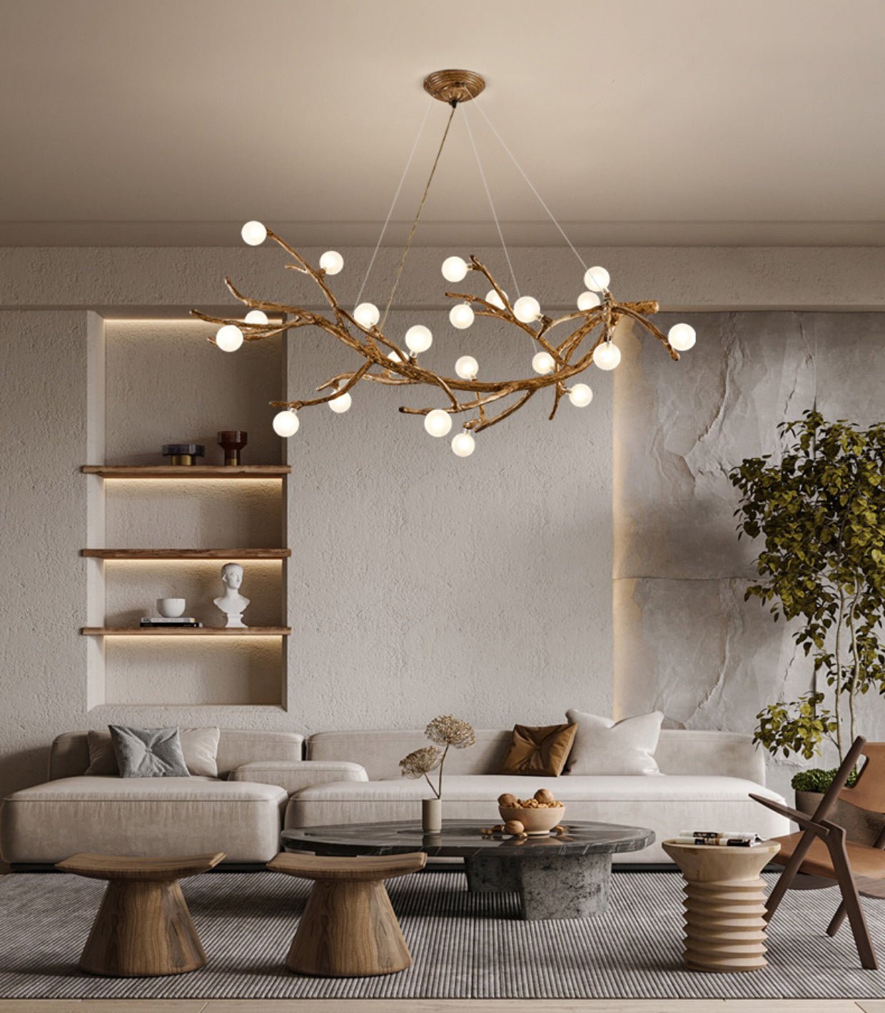 Boho Tree Branch Chandelier - Nuvé