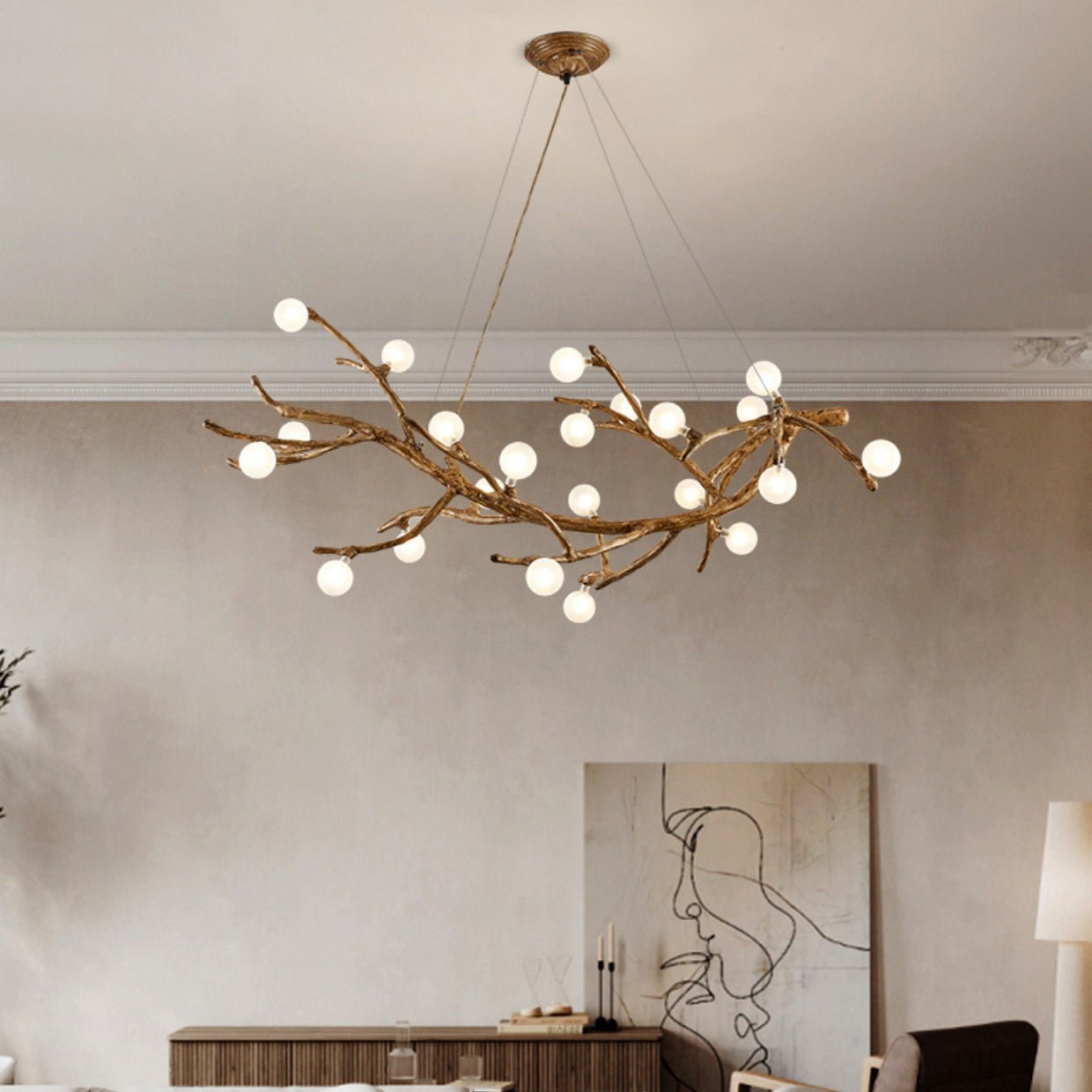 Boho Tree Branch Chandelier - Nuvé