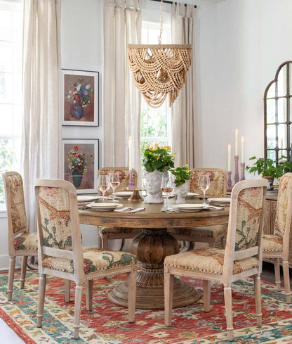 Boho Wood Beaded Chandelier - Nuvé