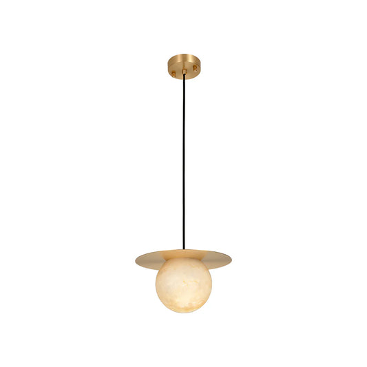 Borra Round Alabaster Pendant Light - Nuvé
