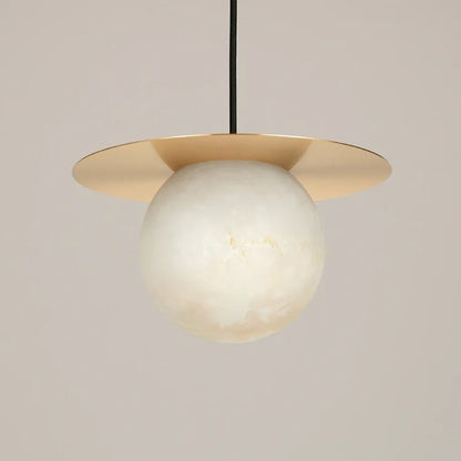 Saturn Round Alabaster Pendant Light