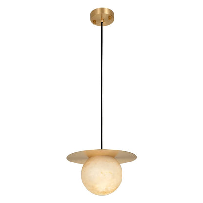 Saturn Round Alabaster Pendant Light