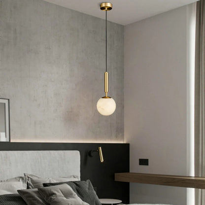 Bosso Brass Alabaster Pendant Lamp - Nuvé