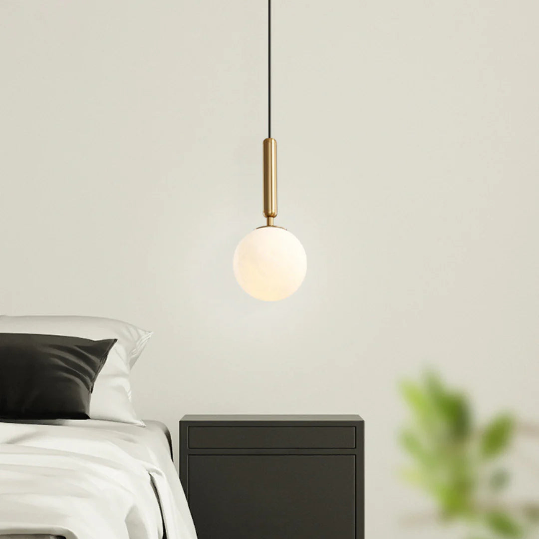 Bosso Brass Alabaster Pendant Lamp - Nuvé