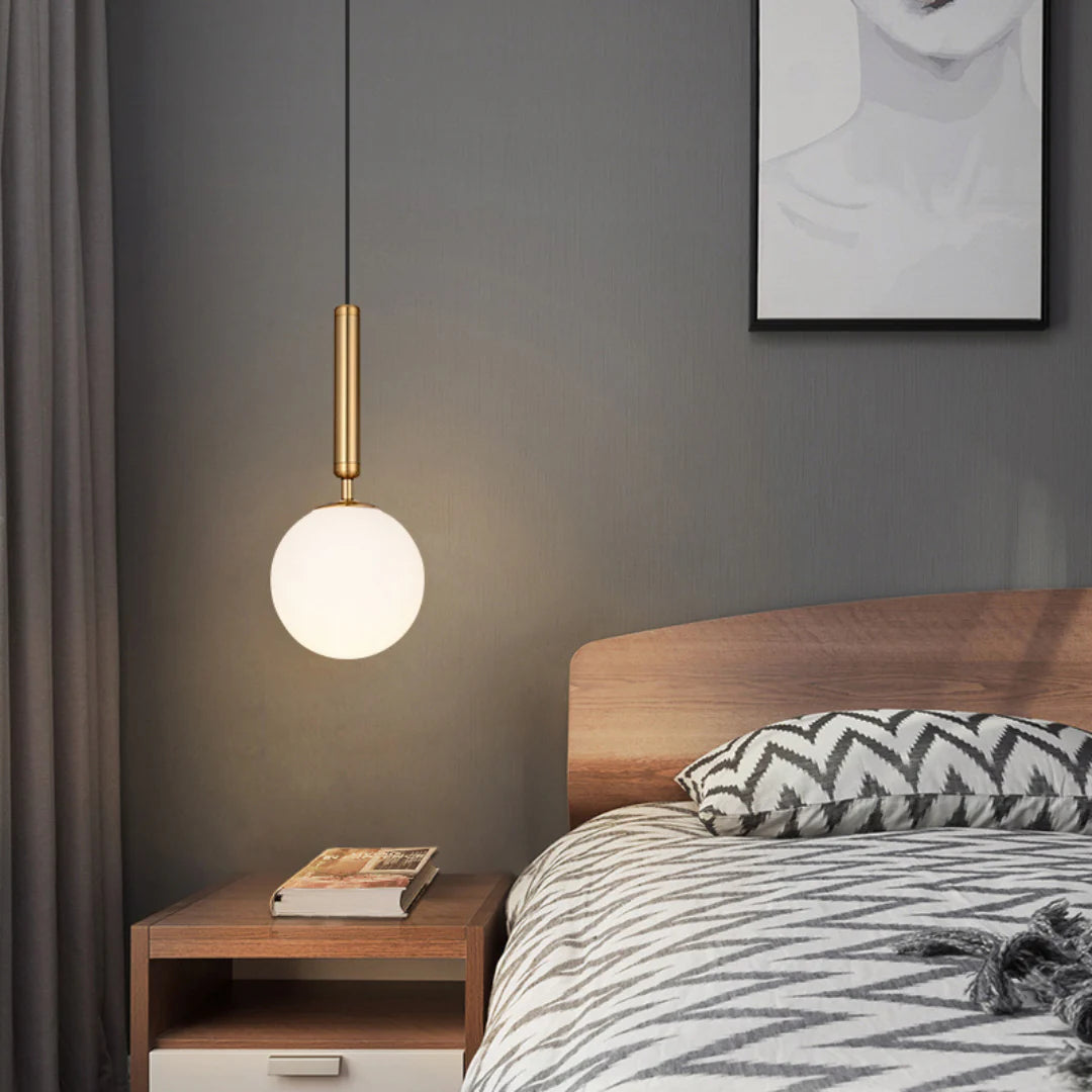 Bosso Brass Alabaster Pendant Lamp - Nuvé