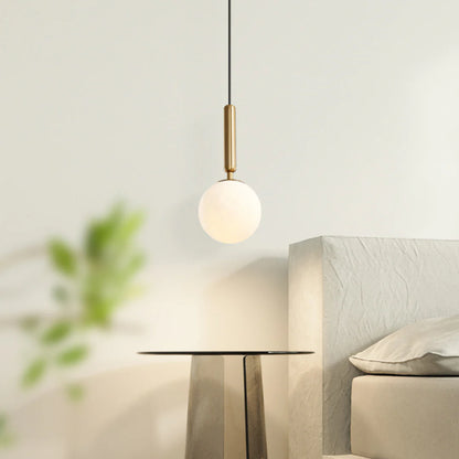 Bosso Brass Alabaster Pendant Lamp - Nuvé