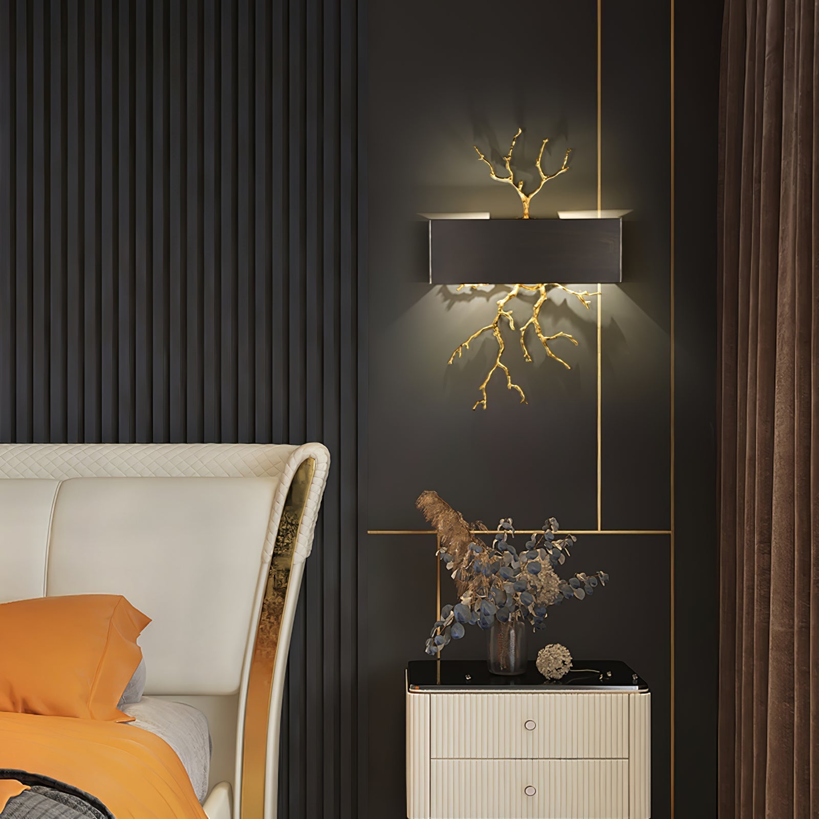Brass Branch Wall Lamp - Nuvé