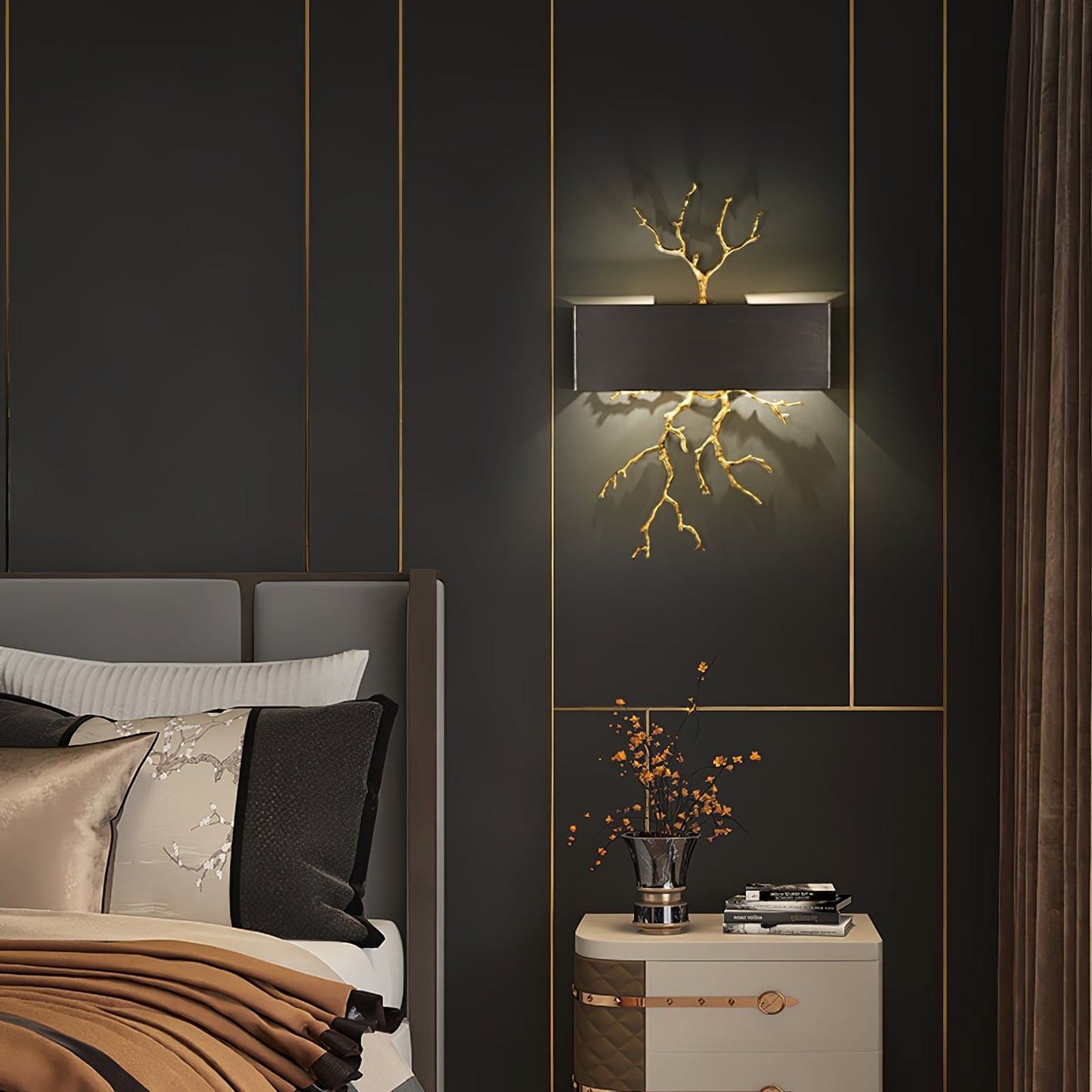 Brass Branch Wall Lamp - Nuvé