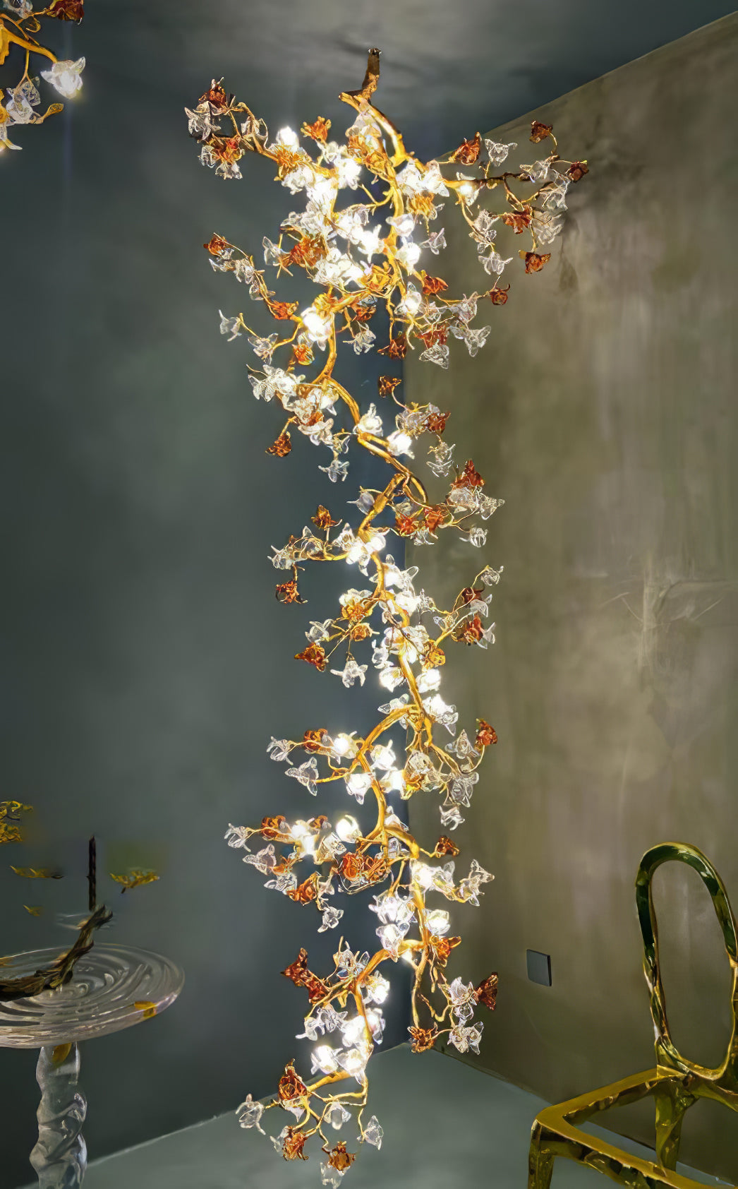 Brass Maple Branch Chandelier - Nuvé