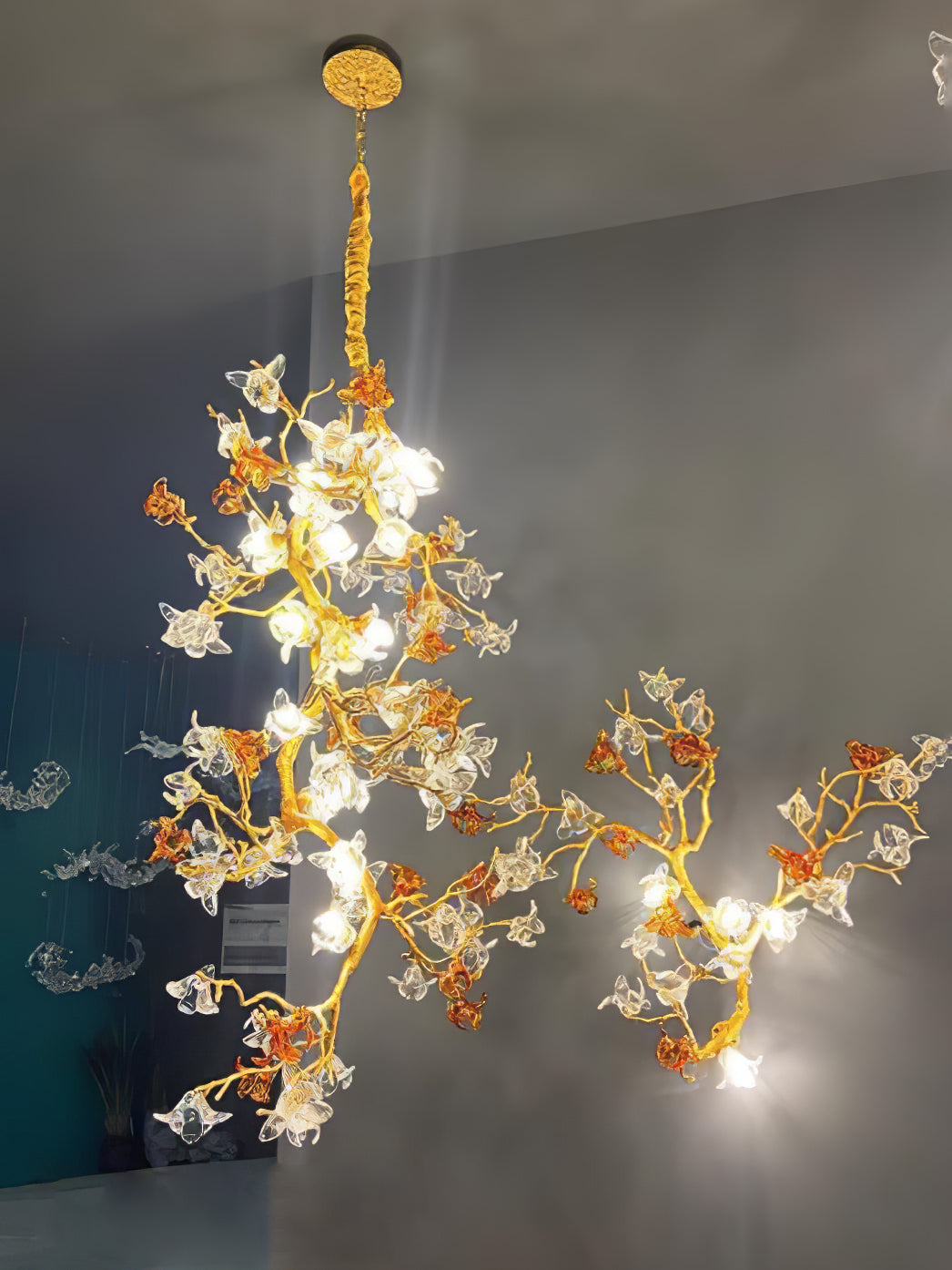 Brass Maple Branch Chandelier - Nuvé
