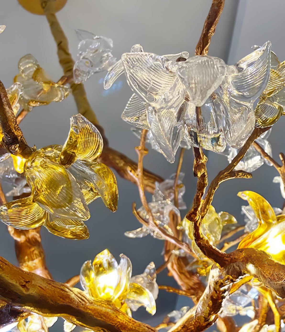 Brass Maple Branch Chandelier - Nuvé