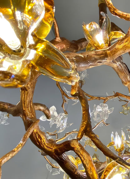 Brass Maple Branch Chandelier - Nuvé