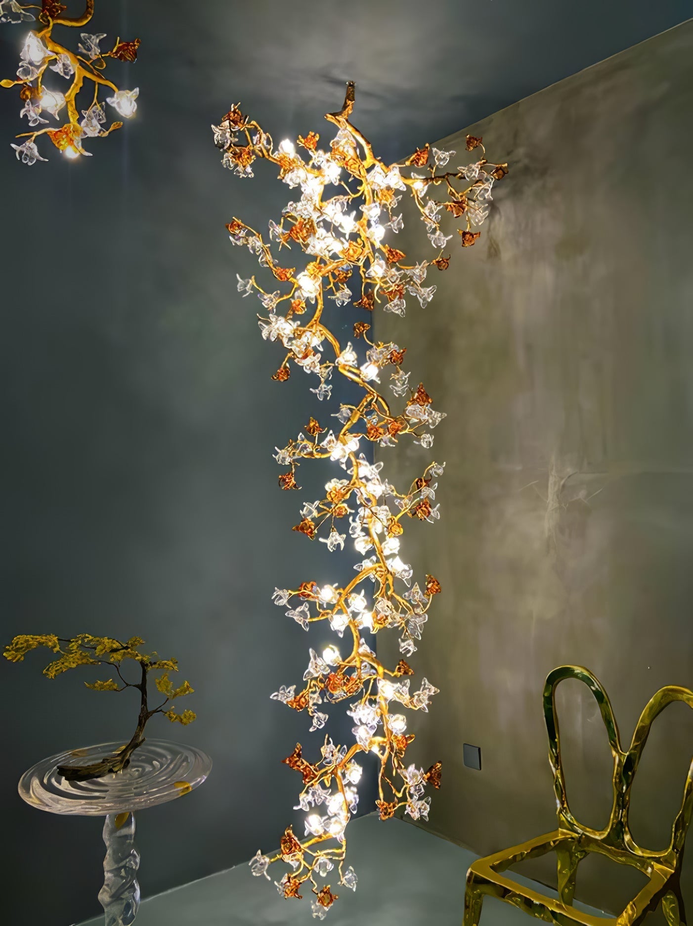 Brass Maple Branch Chandelier - Nuvé