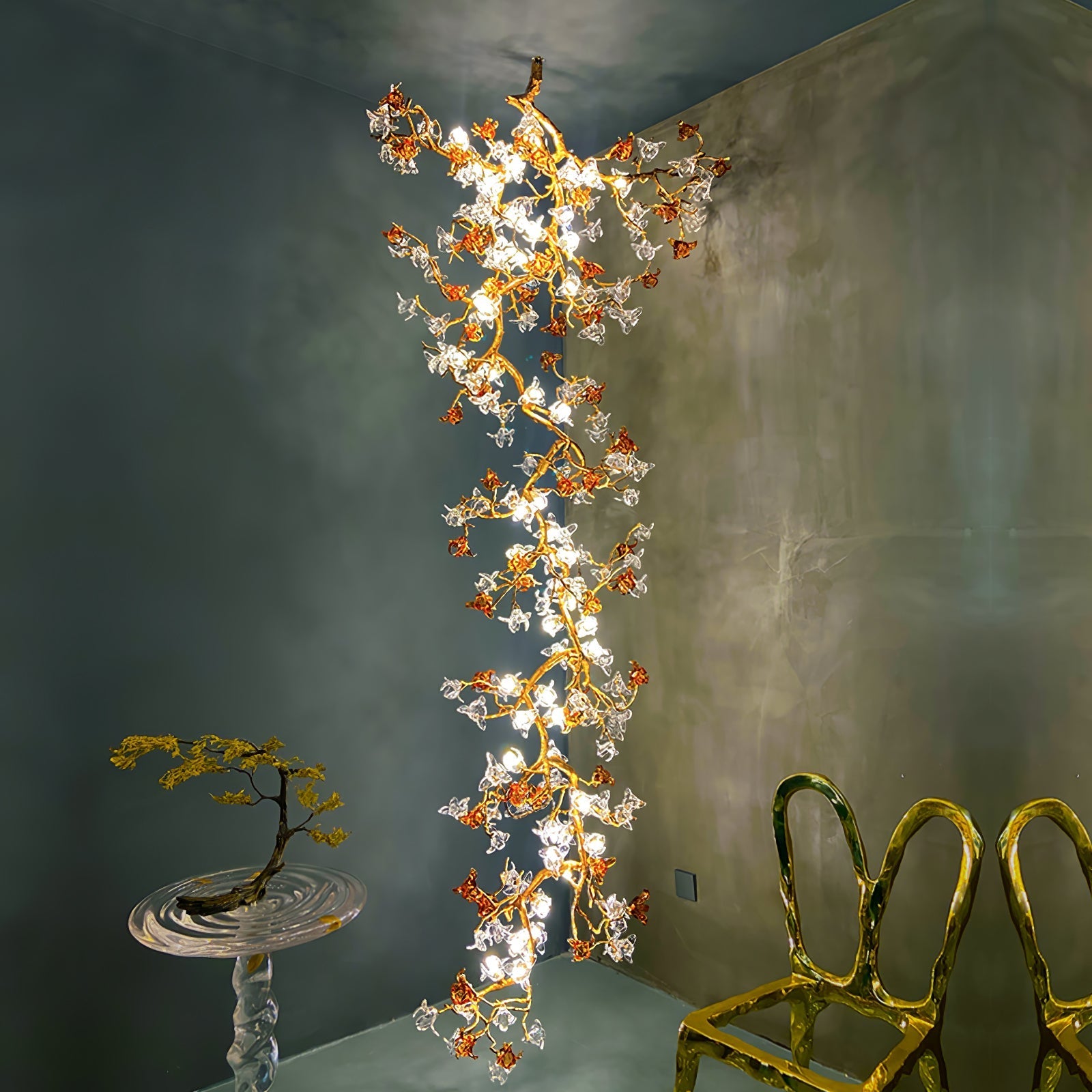 Brass Maple Branch Chandelier - Nuvé