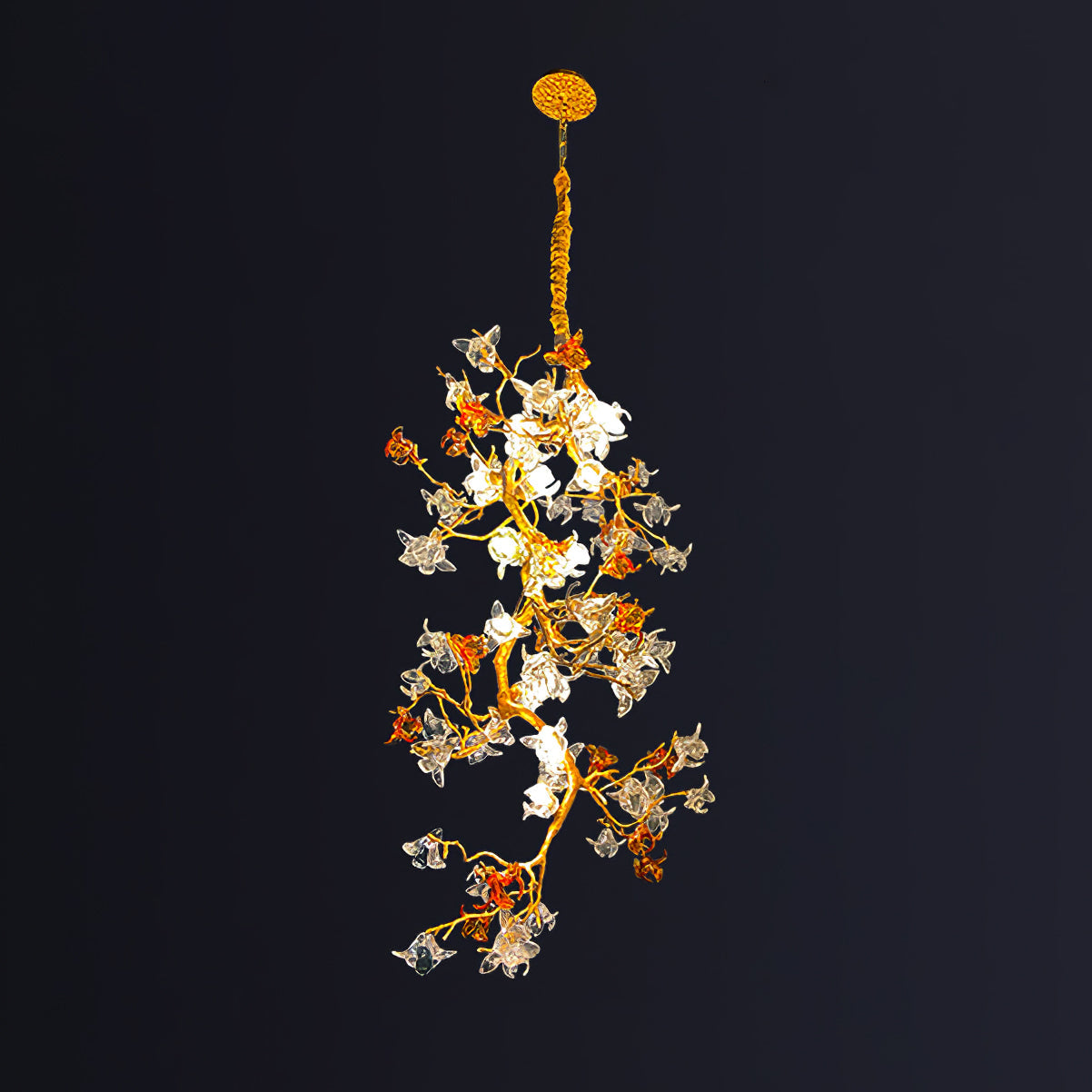 Brass Maple Branch Chandelier - Nuvé