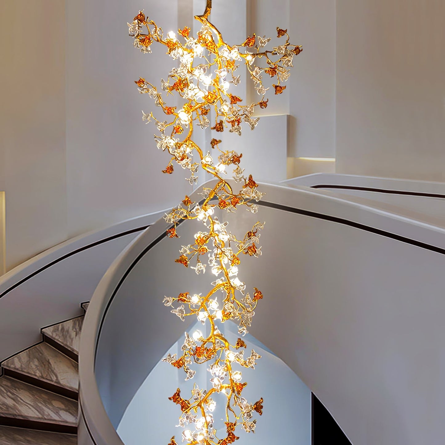 Brass Maple Branch Chandelier - Nuvé