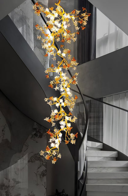 Brass Maple Branch Chandelier - Nuvé