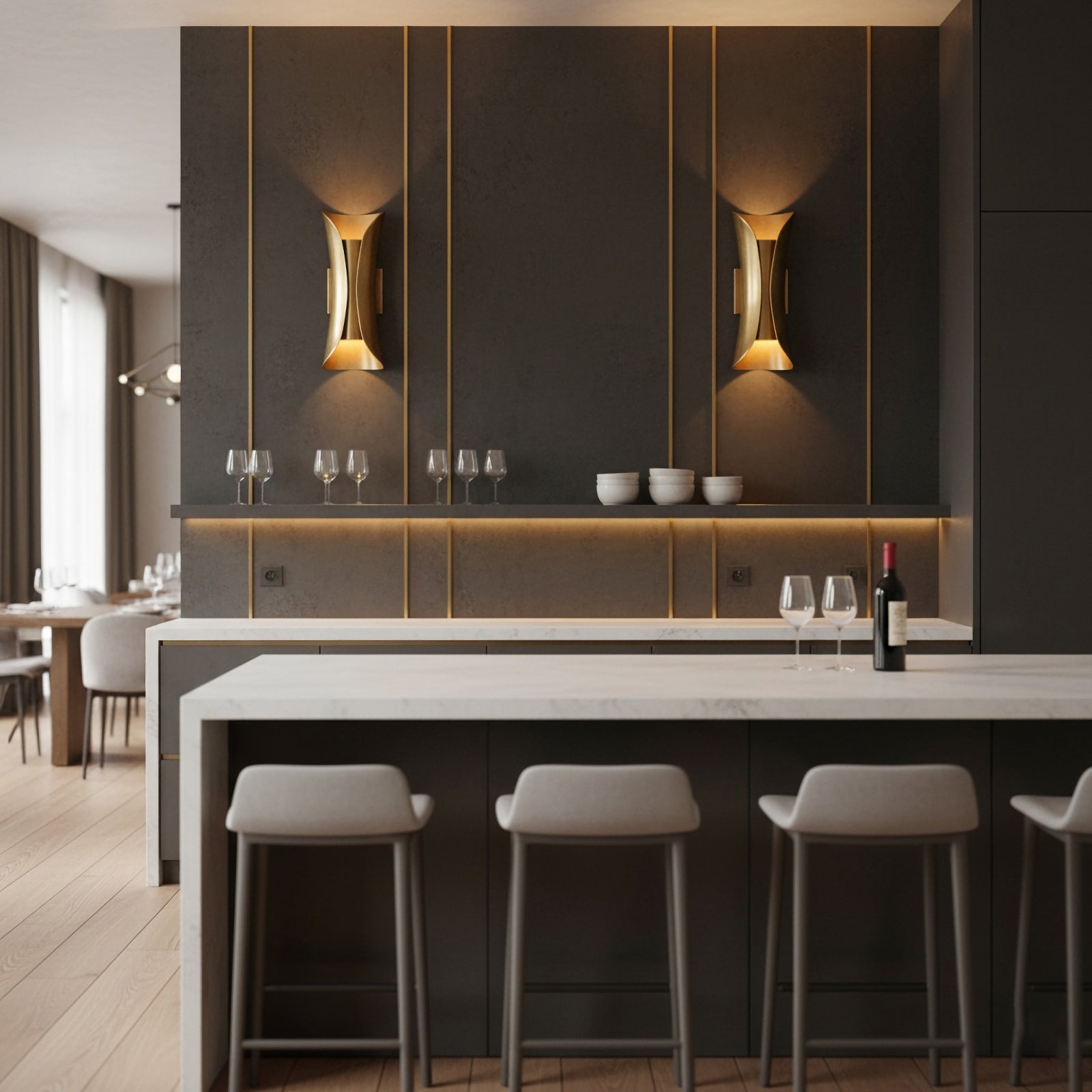 Bronze Modern Wall Lamp - Nuvé