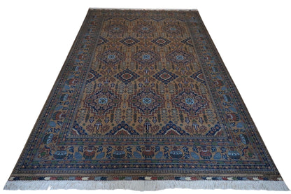 Hand-Knotted Zerkhaki Afghan Wool Area Rug – 6'7" x 9'7" | Rich Brown Tones, Durable Craftsmanship - Nuvé