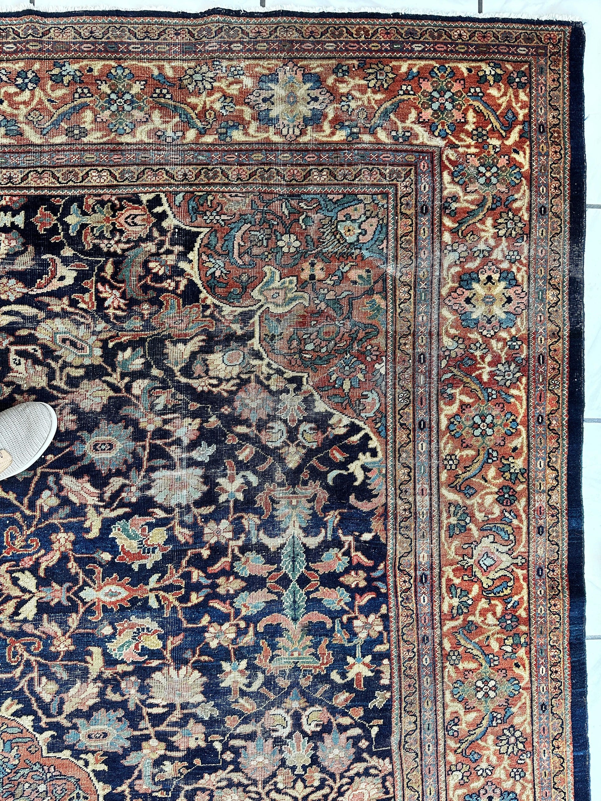 Antique Persian Mahal Rug 8’3”x12’ - Circa 1900 Treasure - Nuvé