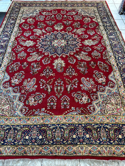 Vintage Kirman Persian Rug | 9’9” x 14’ | Thick Full-Pile Wool | Circa 1960 | K2029 - Nuvé