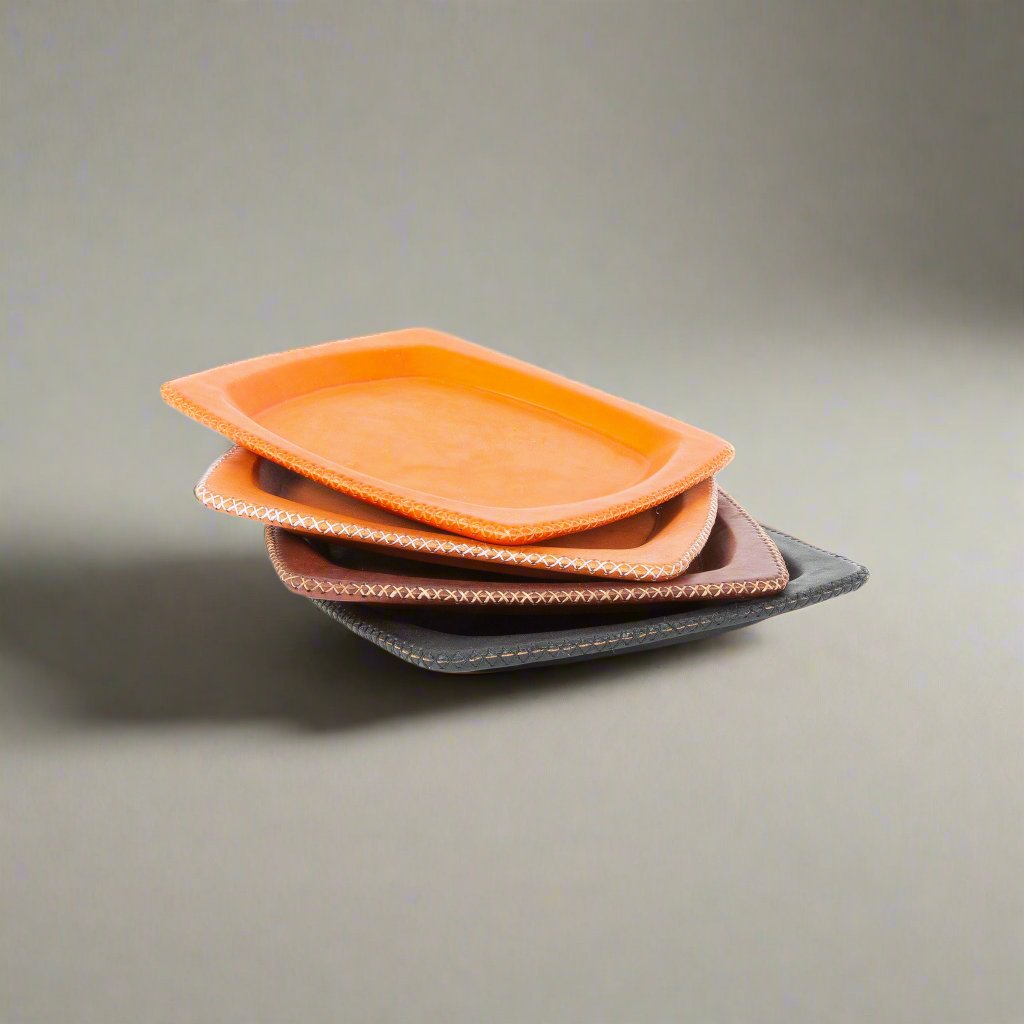 Chulina | 9" Square Leather Tray - Nuvé