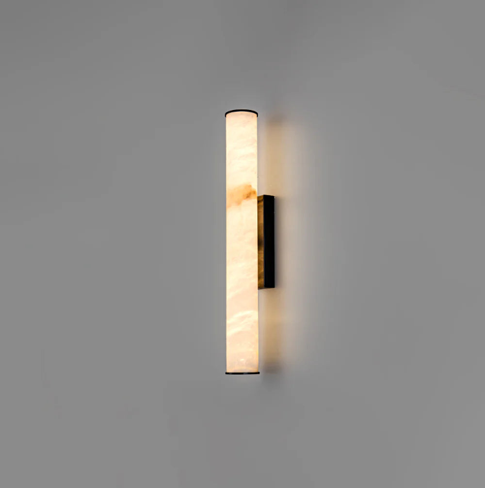 Cylindrical Callisto Alabaster Wall Lamp - Nuvé