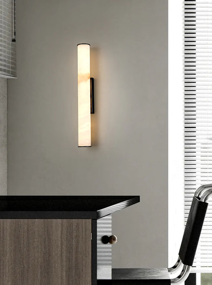 Cylindrical Callisto Alabaster Wall Lamp - Nuvé