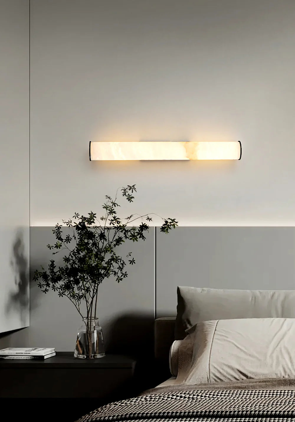 Cylindrical Callisto Alabaster Wall Lamp - Nuvé
