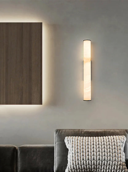 Cylindrical Callisto Alabaster Wall Lamp - Nuvé