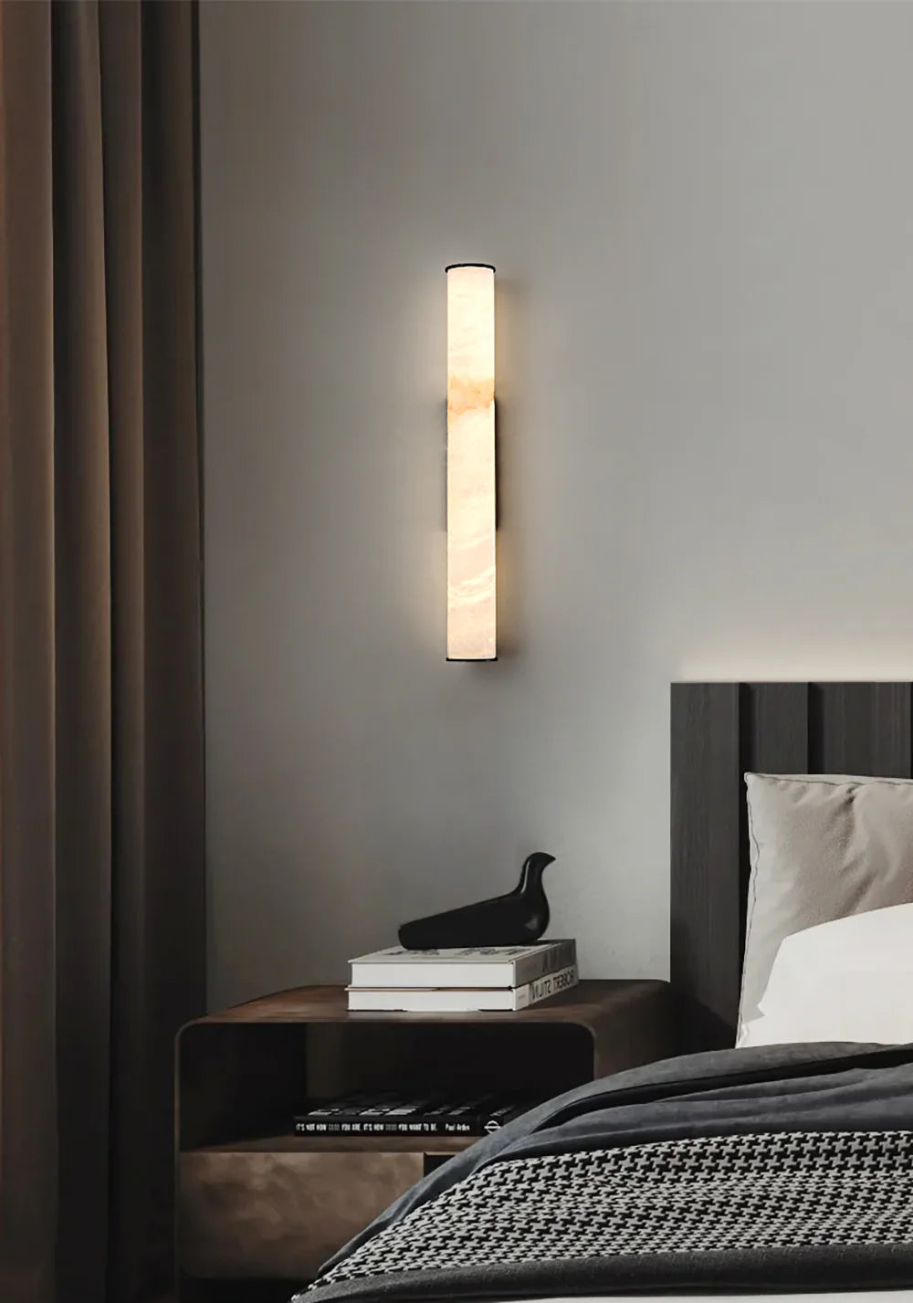 Cylindrical Callisto Alabaster Wall Lamp - Nuvé