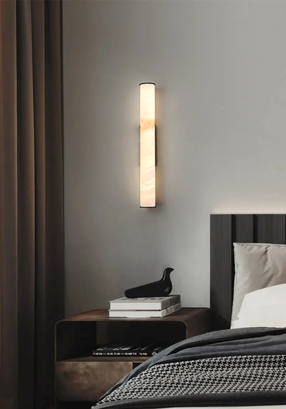 Cylindrical Callisto Alabaster Wall Lamp - Nuvé