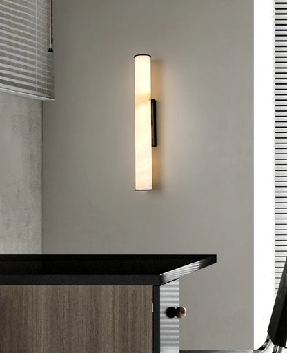 Cylindrical Callisto Alabaster Wall Lamp - Nuvé