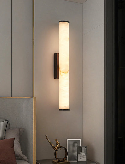 Cylindrical Callisto Alabaster Wall Lamp - Nuvé