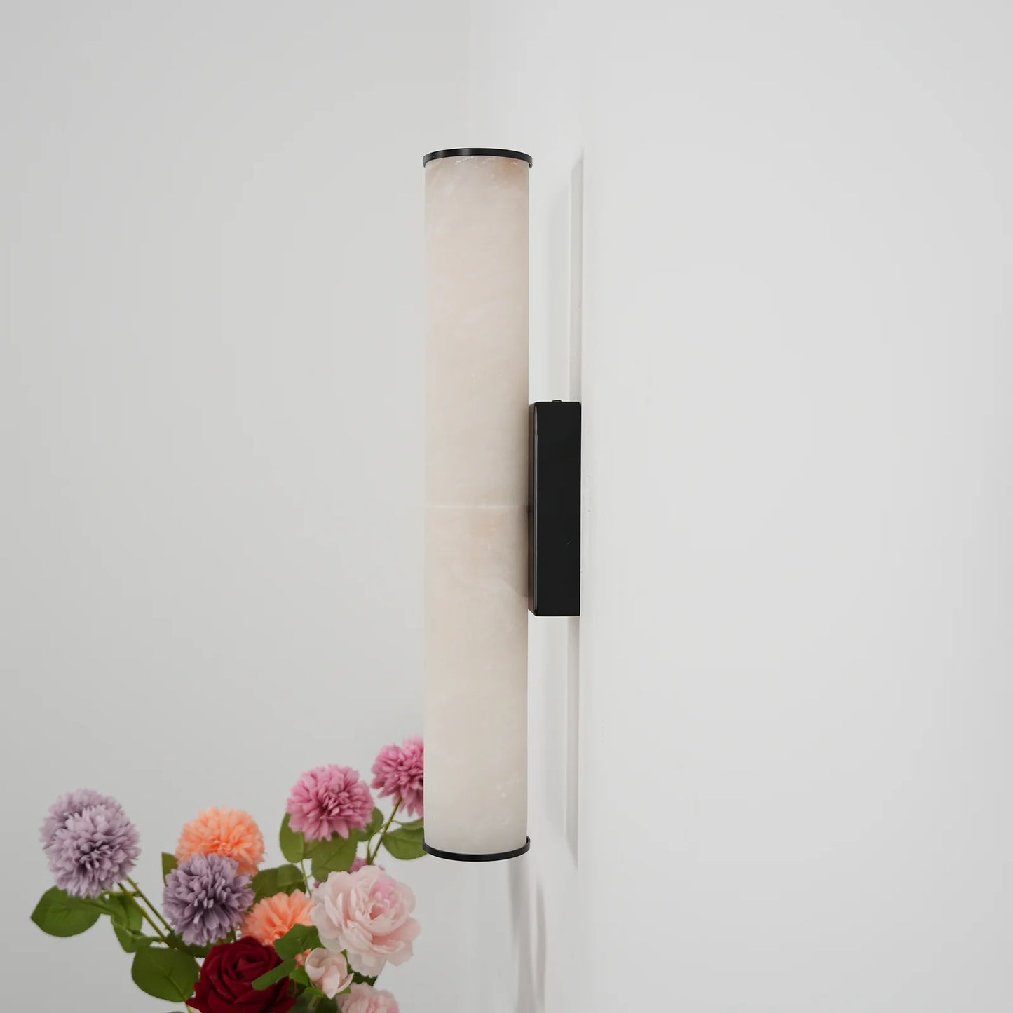 Cylindrical Callisto Alabaster Wall Lamp - Nuvé