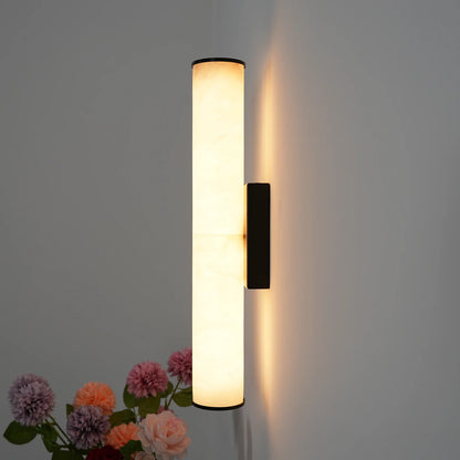 Cylindrical Callisto Alabaster Wall Lamp - Nuvé